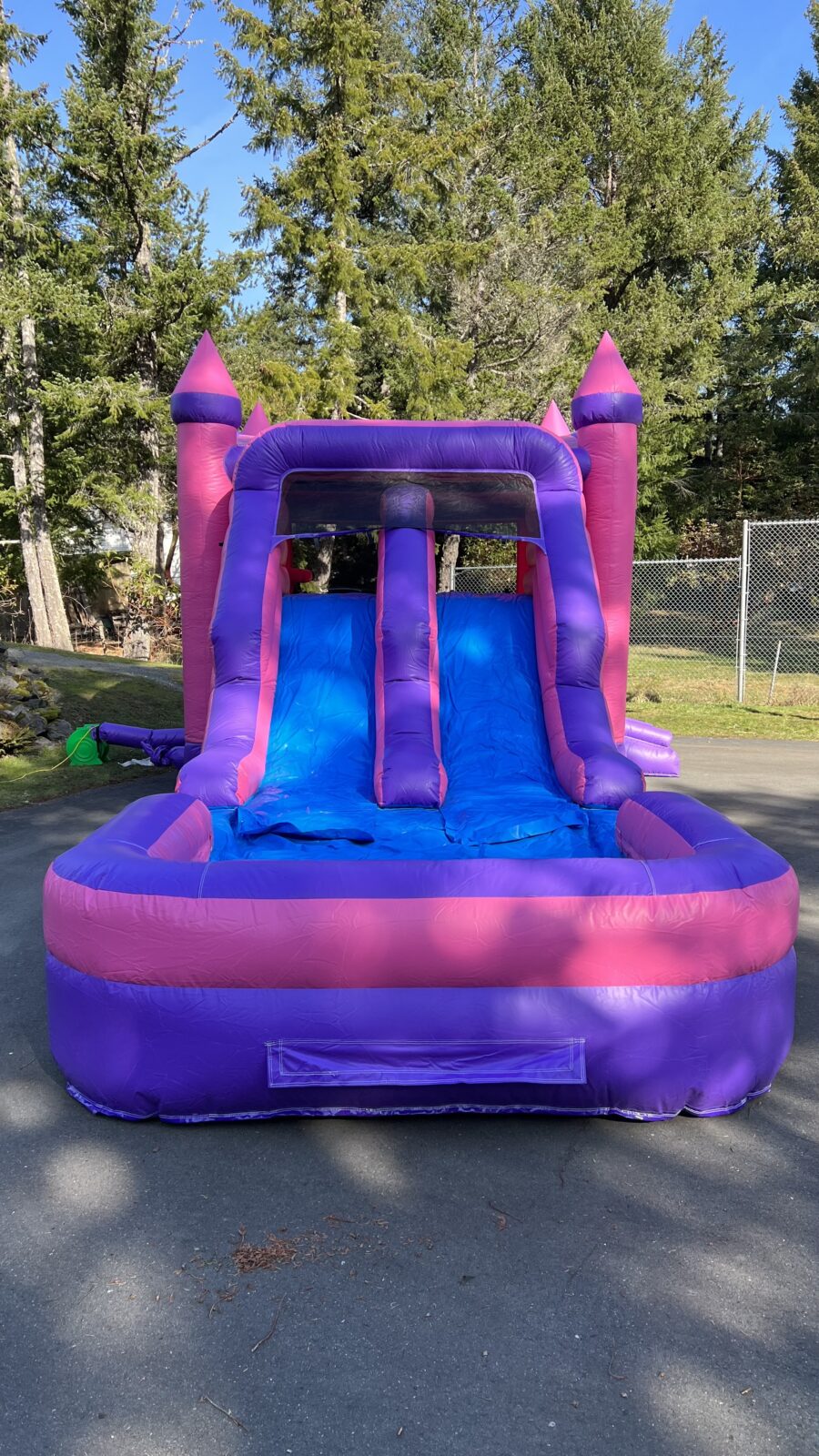 Pink Double Slide Combo (Wet & Dry) – Funtime Inflatables